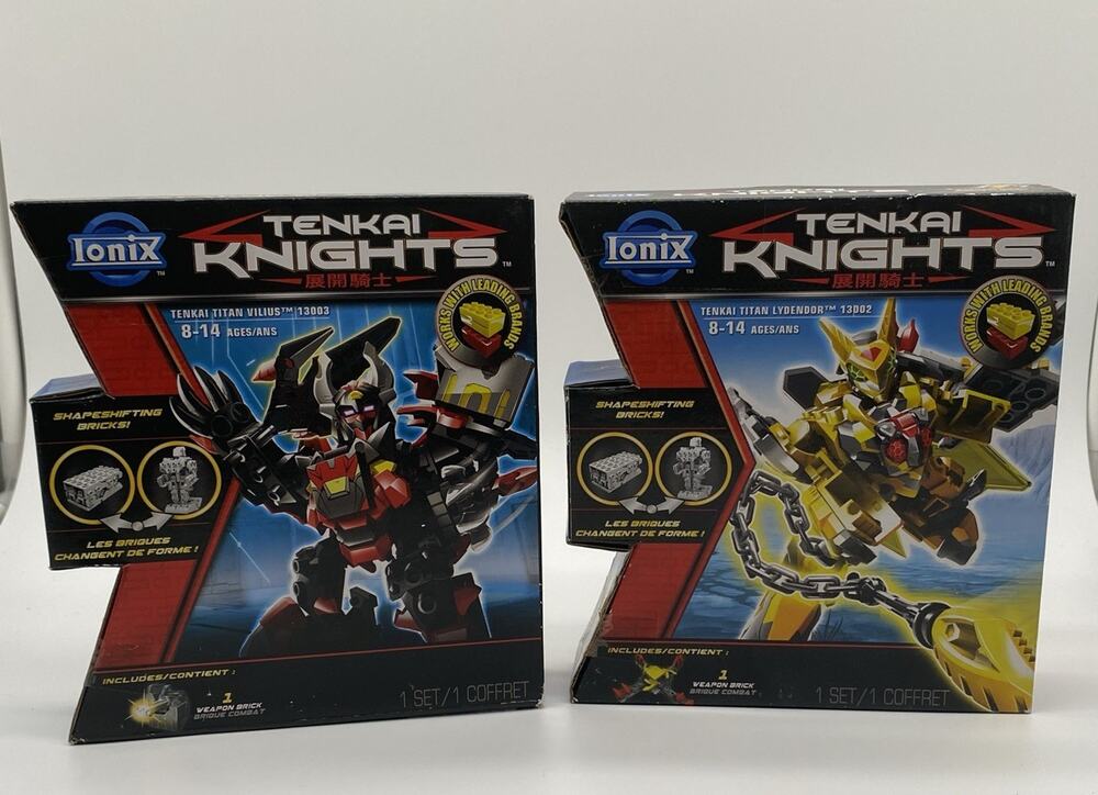 Ionix Tenkai Knights Titan Lydendor 13002 & Titan Vilius 13003 Sealed 2013
